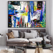Limited Edition Print - BLUE WATERFALL - Canvas BY Albert Levi Art