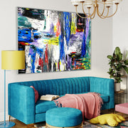 Limited Edition Print - BLUE WATERFALL - Canvas BY Albert Levi Art