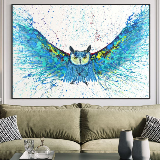 LIMITED EDITION PRINT - Blue Wings - Canvas BY Albert Levi Art