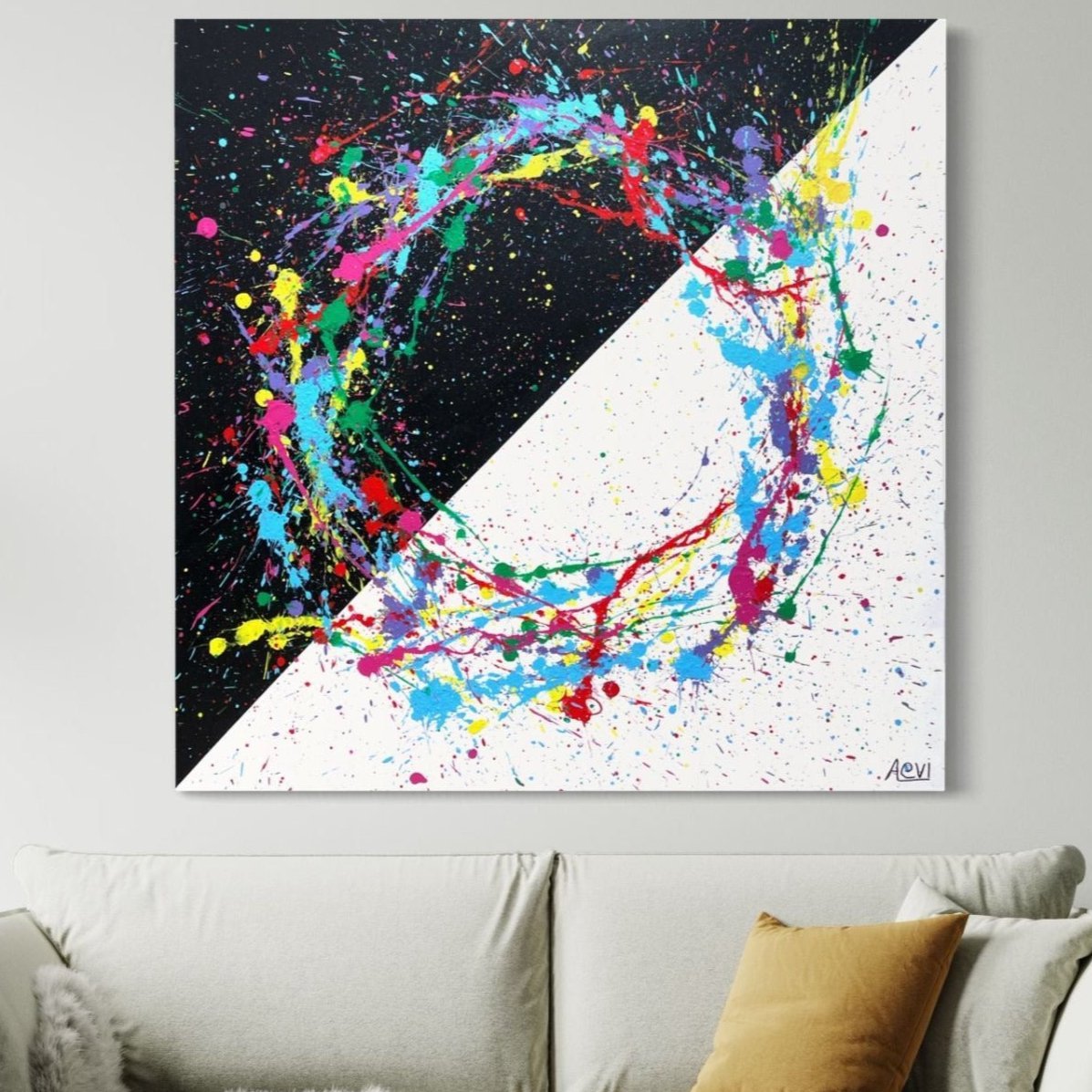 LIMITED EDITION PRINT - CIRCLE OF LIFE - Canvas BY Albert Levi Art