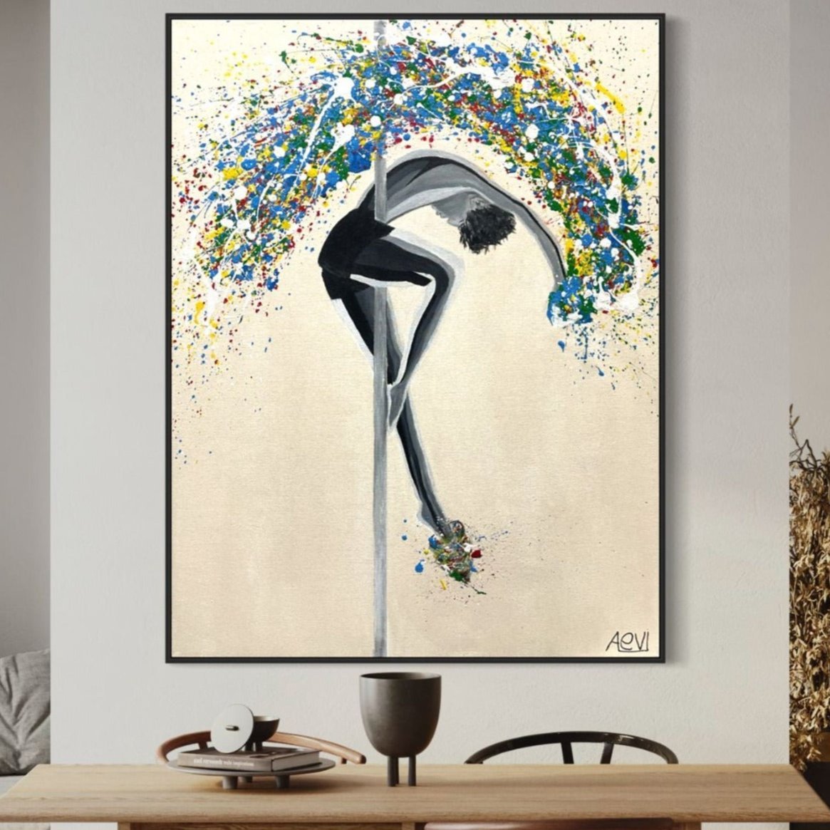 LIMITED EDITION PRINT - Dancing with Color - Canvas BY Albert Levi Art