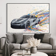 Limited Edition Print - Dynamic Monochrome Ride - Canvas BY Albert Levi Art