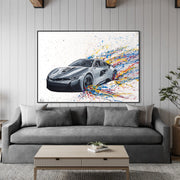 Limited Edition Print - Dynamic Monochrome Ride - Canvas BY Albert Levi Art