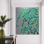 LIMITED EDITION PRINT - Family Stride - Canvas BY Albert Levi Art