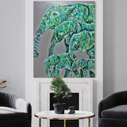 LIMITED EDITION PRINT - Family Stride - Canvas BY Albert Levi Art