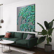 LIMITED EDITION PRINT - Family Stride - Canvas BY Albert Levi Art