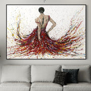 Limited Edition Print - Fiery Elegance - Canvas BY Albert Levi Art