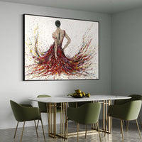 Limited Edition Print - Fiery Elegance - Canvas BY Albert Levi Art