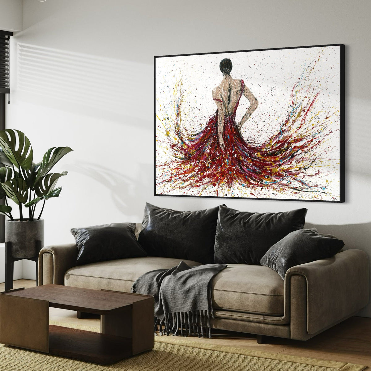 Limited Edition Print - Fiery Elegance - Canvas BY Albert Levi Art