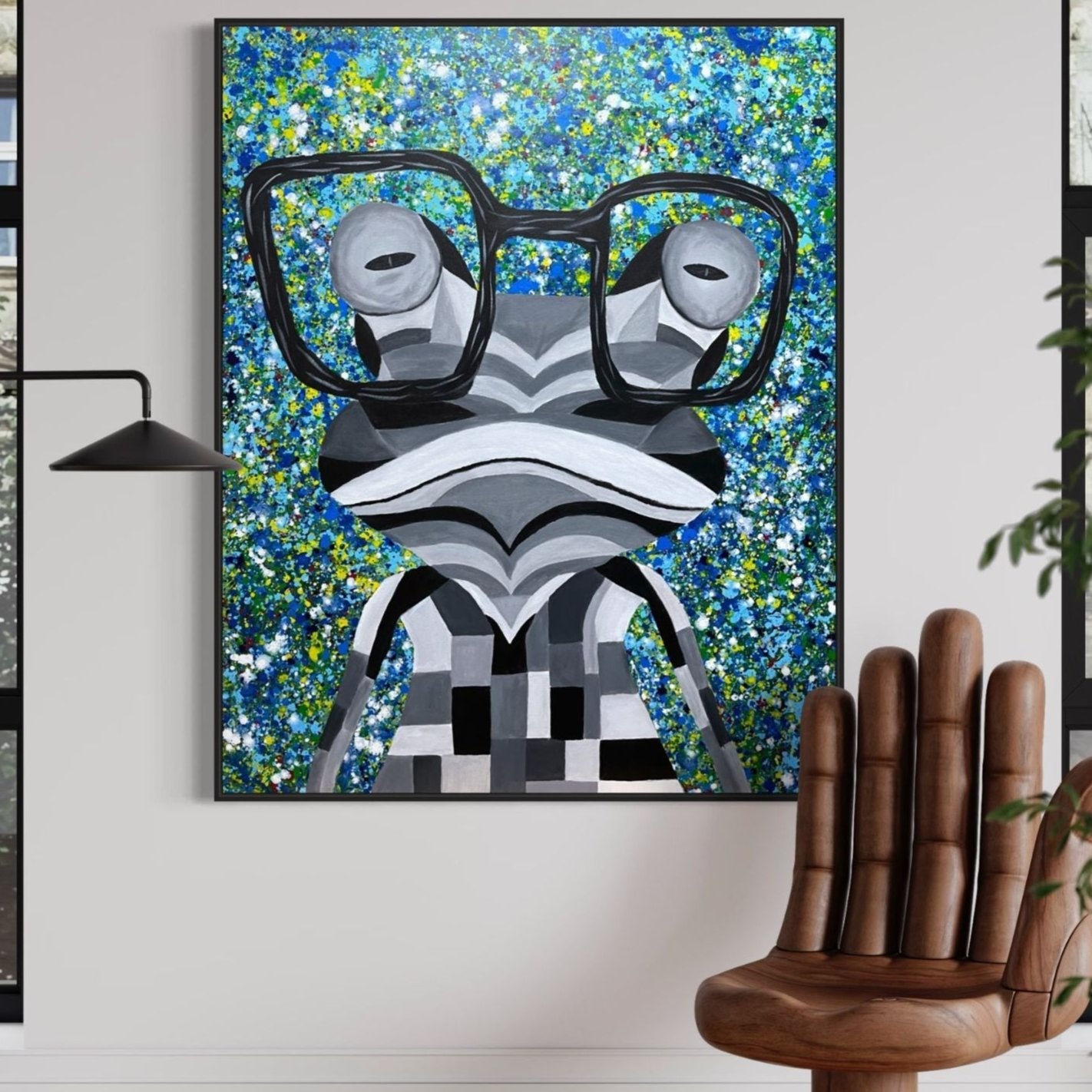 LIMITED EDITION PRINT - Funky Frog - Canvas BY Albert Levi Art