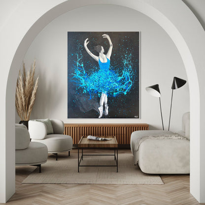 Limited Edition Print - Glow In The Dark Dance - Celebrate Freedom in Glow - Canvas BY Albert Levi Art