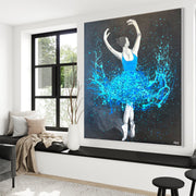 Limited Edition Print - Glow In The Dark Dance - Celebrate Freedom in Glow - Canvas BY Albert Levi Art