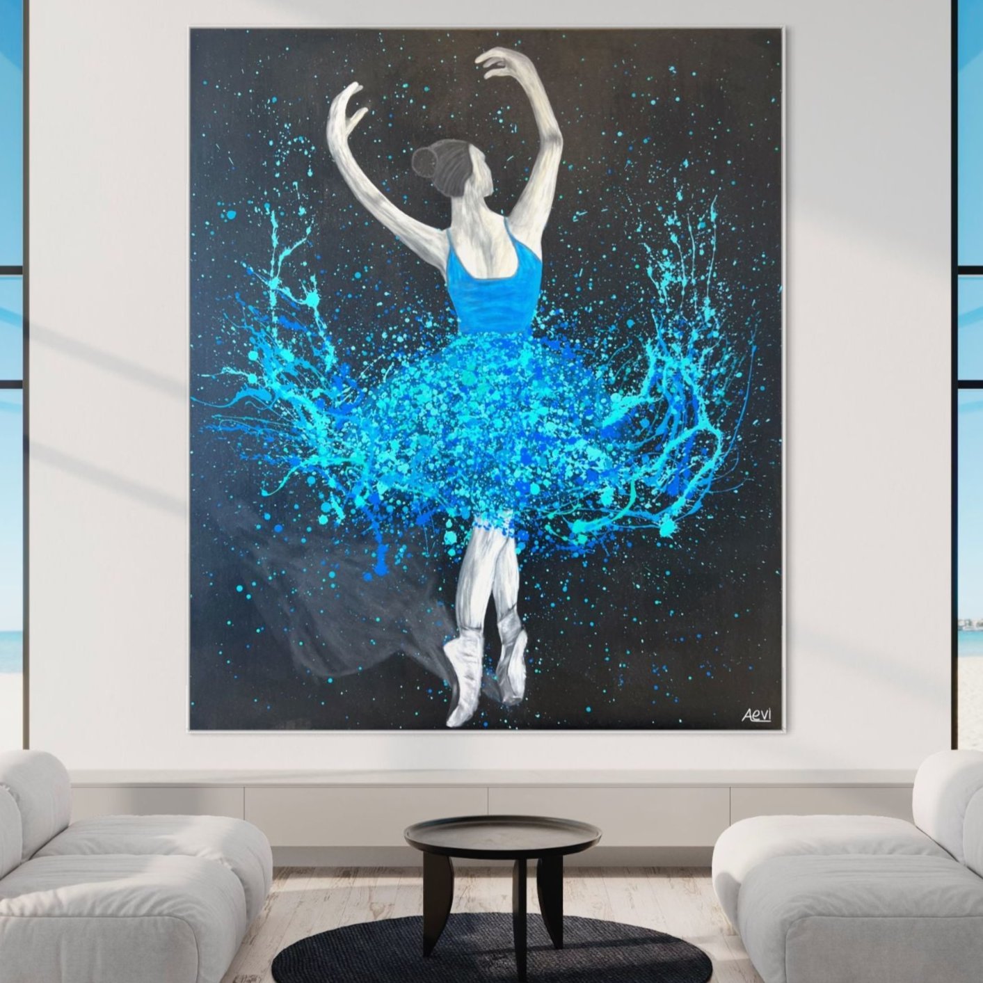 Limited Edition Print - Glow In The Dark Dance - Celebrate Freedom in Glow - Canvas BY Albert Levi Art
