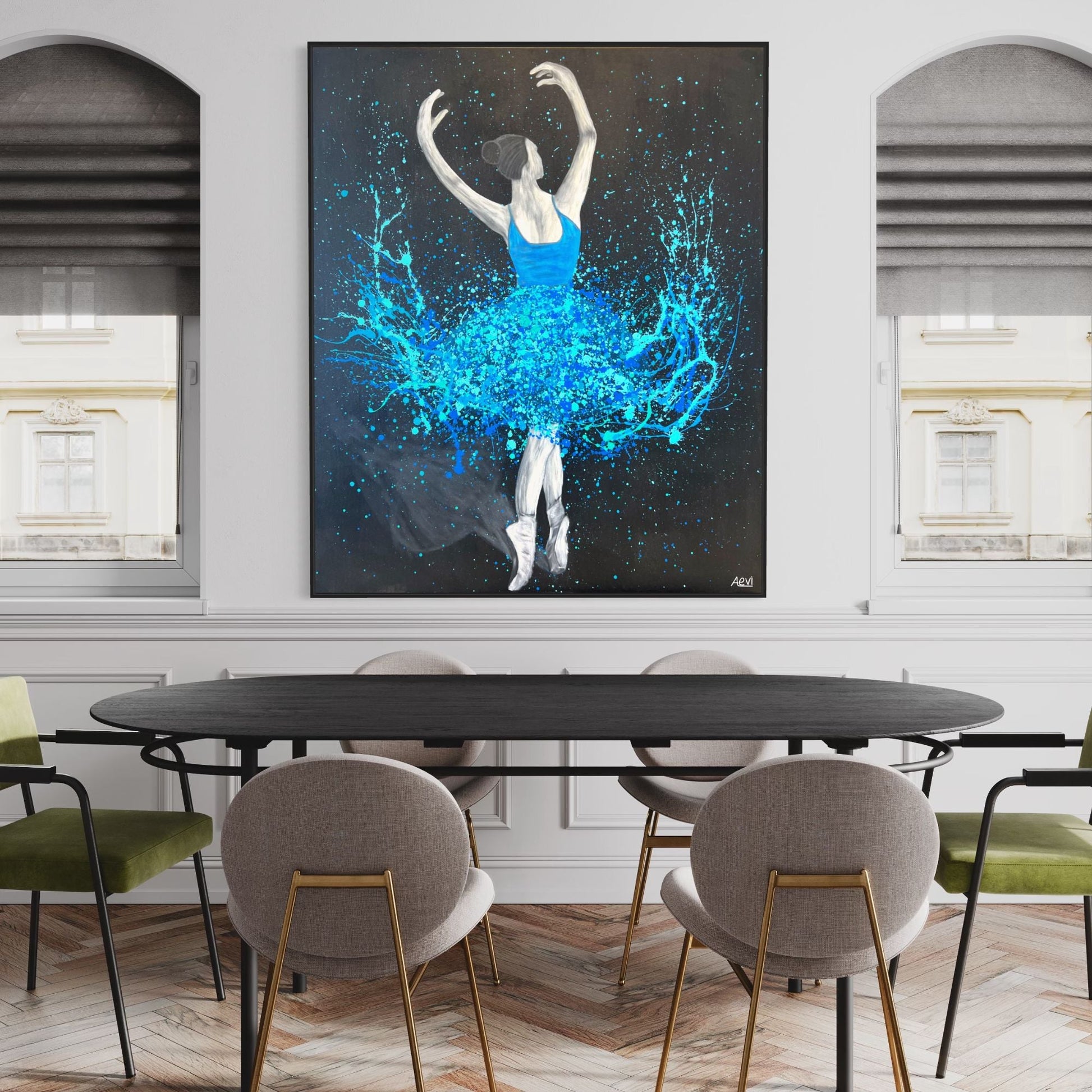 Limited Edition Print - Glow In The Dark Dance - Celebrate Freedom in Glow - Canvas BY Albert Levi Art