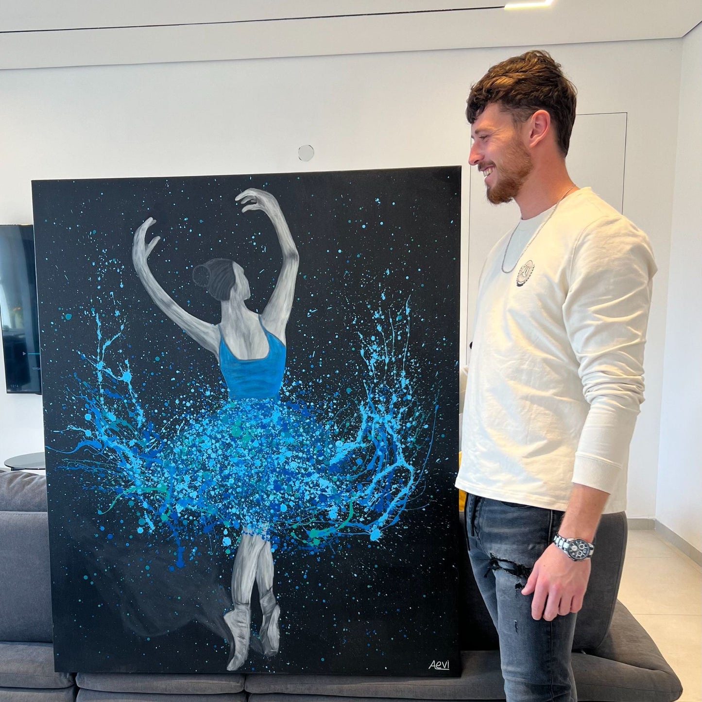 Limited Edition Print - Glow In The Dark Dance - Celebrate Freedom in Glow - Canvas BY Albert Levi Art