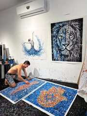 Colorful Canvas: "LIMITED EDITION PRINT - Hamsa" by Albert Levi Art