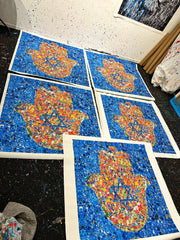 Colorful Canvas: "LIMITED EDITION PRINT - Hamsa" by Albert Levi Art