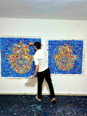 Colorful Canvas: "LIMITED EDITION PRINT - Hamsa" by Albert Levi Art