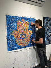 Colorful Canvas: "LIMITED EDITION PRINT - Hamsa" by Albert Levi Art