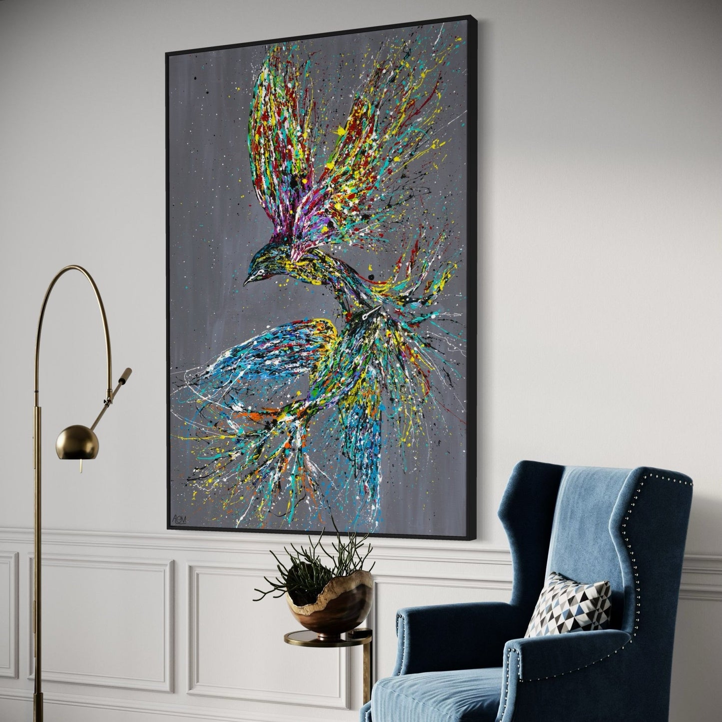 Limited Edition Print - Happiness - Canvas BY Albert Levi Art