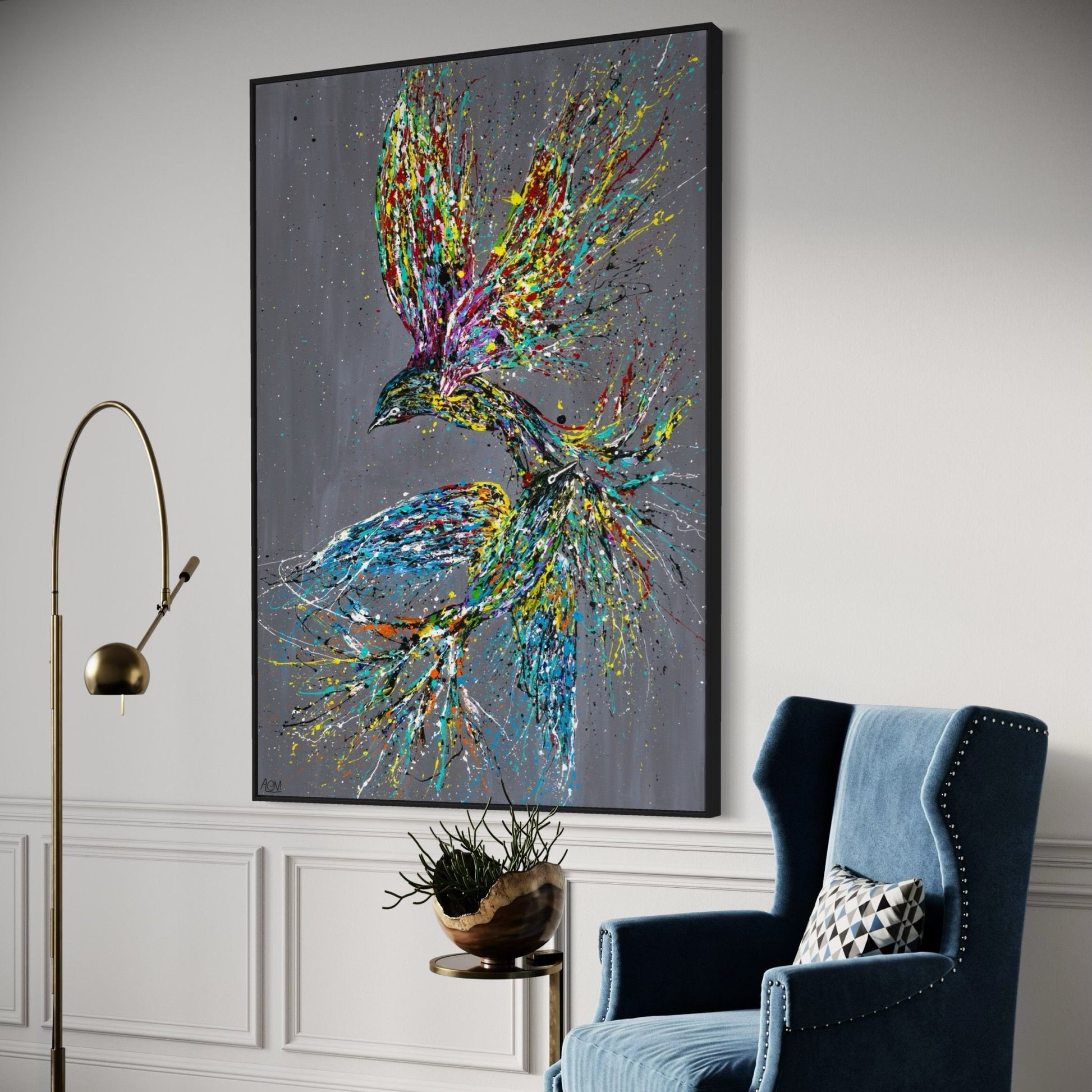 Limited Edition Print - Happiness - Canvas BY Albert Levi Art