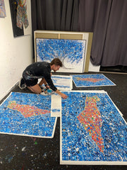 Limited Edition Print - ISRAEL MAP - Canvas BY Albert Levi Art