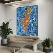 Limited Edition Print - ISRAEL MAP - Canvas BY Albert Levi Art