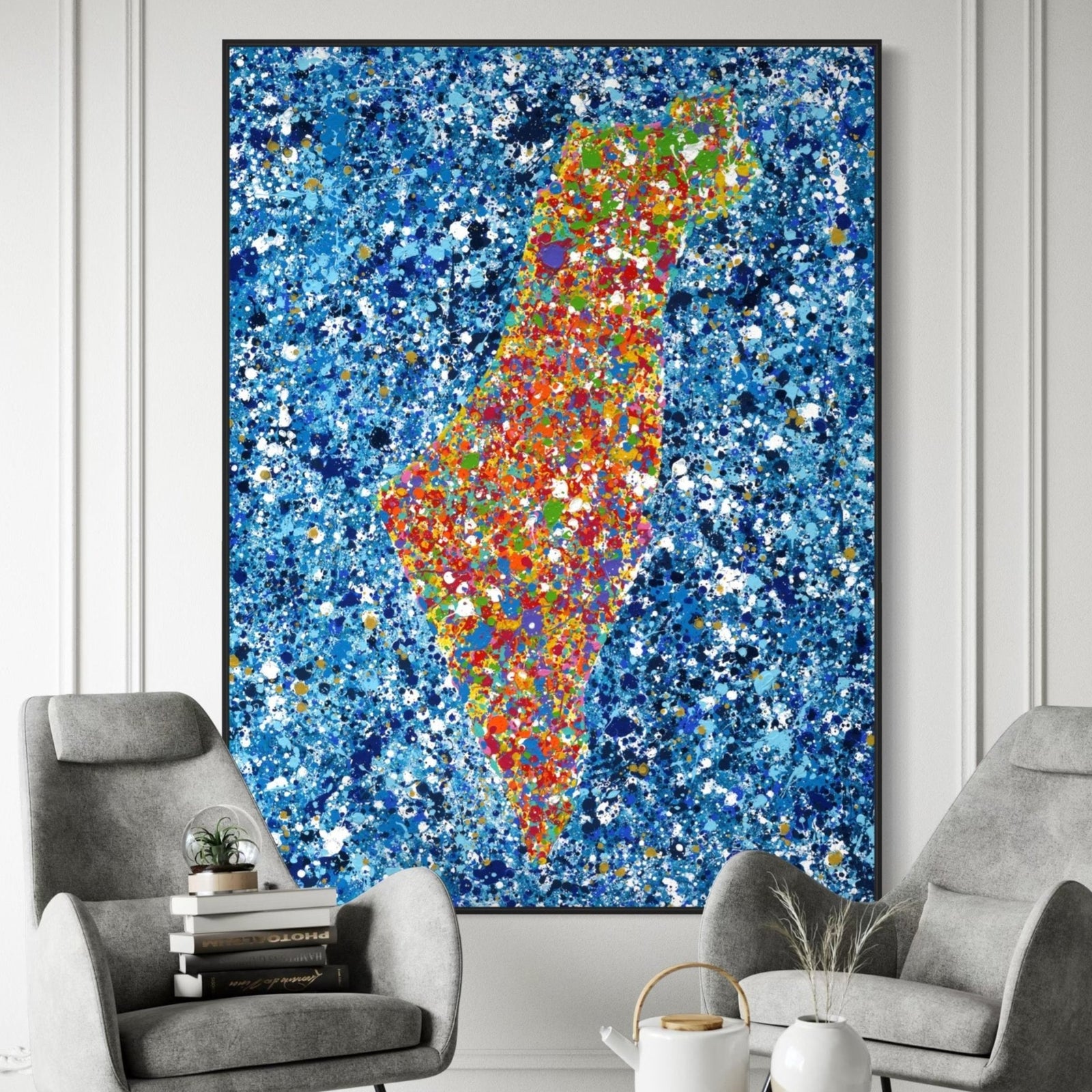 Limited Edition Print - ISRAEL MAP - Canvas BY Albert Levi Art