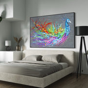 LIMITED EDITION PRINT - Magic Peacock - Canvas BY Albert Levi Art