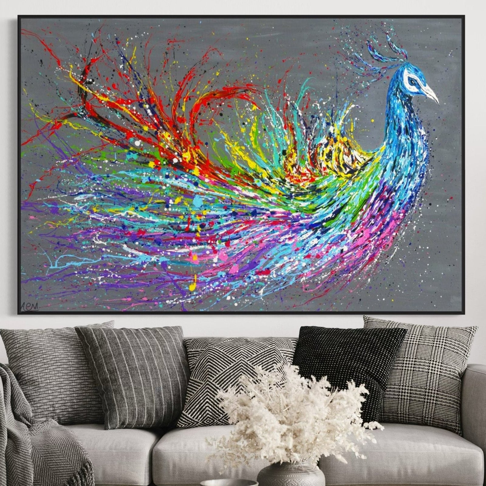 LIMITED EDITION PRINT - Magic Peacock - Canvas BY Albert Levi Art