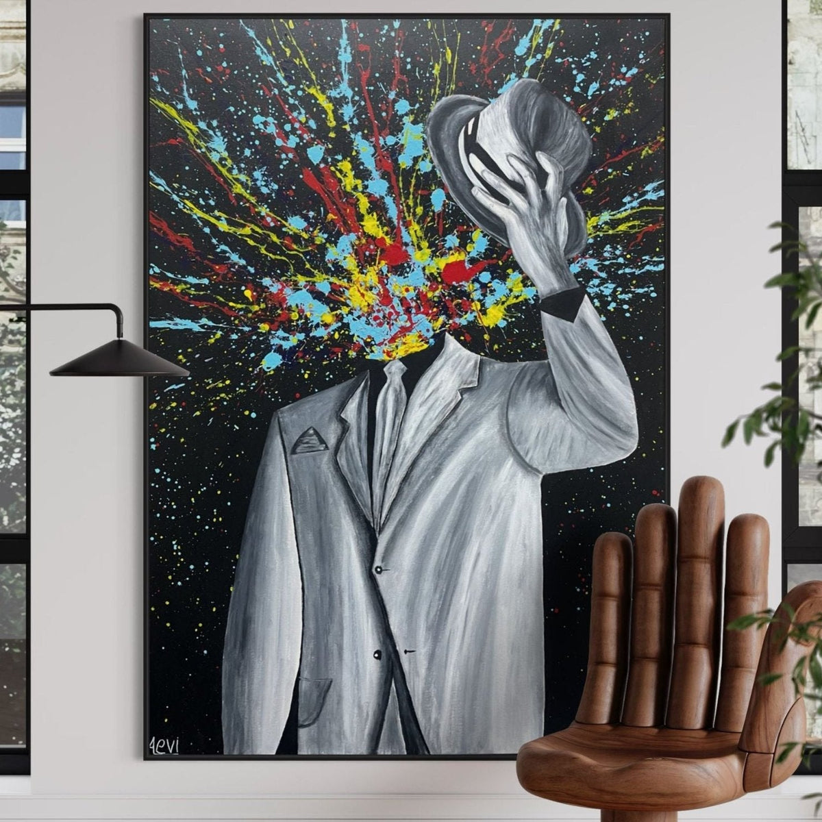 LIMITED EDITION PRINT - MY HEAD EXPLODED - Canvas BY Albert Levi Art