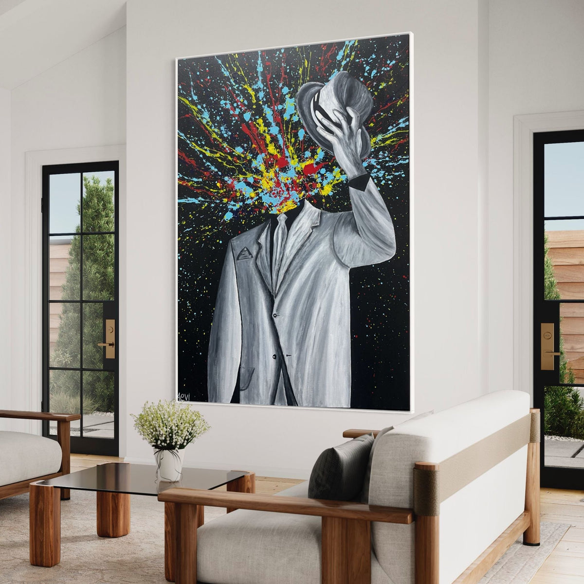 LIMITED EDITION PRINT - MY HEAD EXPLODED - Canvas BY Albert Levi Art