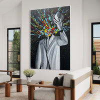 LIMITED EDITION PRINT - MY HEAD EXPLODED - Canvas BY Albert Levi Art