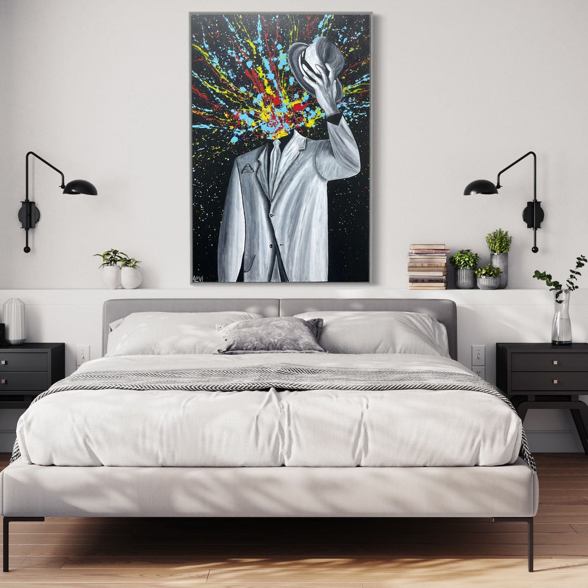 LIMITED EDITION PRINT - MY HEAD EXPLODED - Canvas BY Albert Levi Art