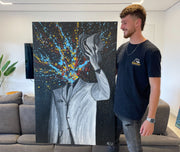 LIMITED EDITION PRINT - MY HEAD EXPLODED - Canvas BY Albert Levi Art