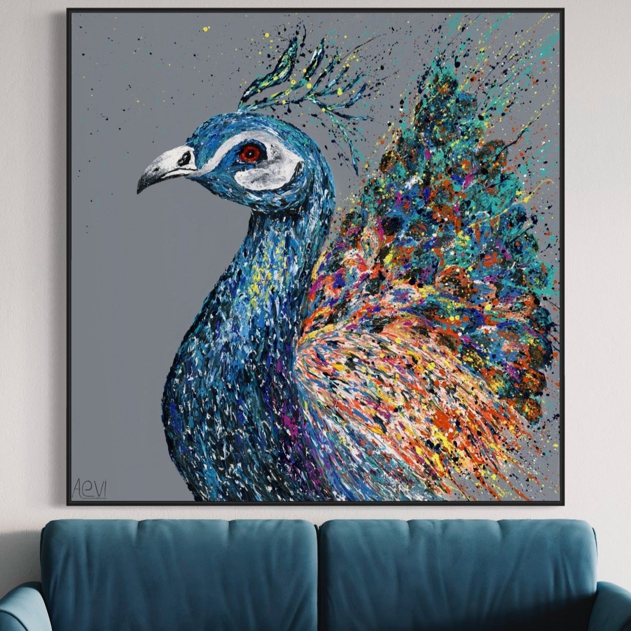 LIMITED EDITION PRINT - noble peacock - Canvas BY Albert Levi Art