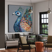 LIMITED EDITION PRINT - noble peacock - Canvas BY Albert Levi Art