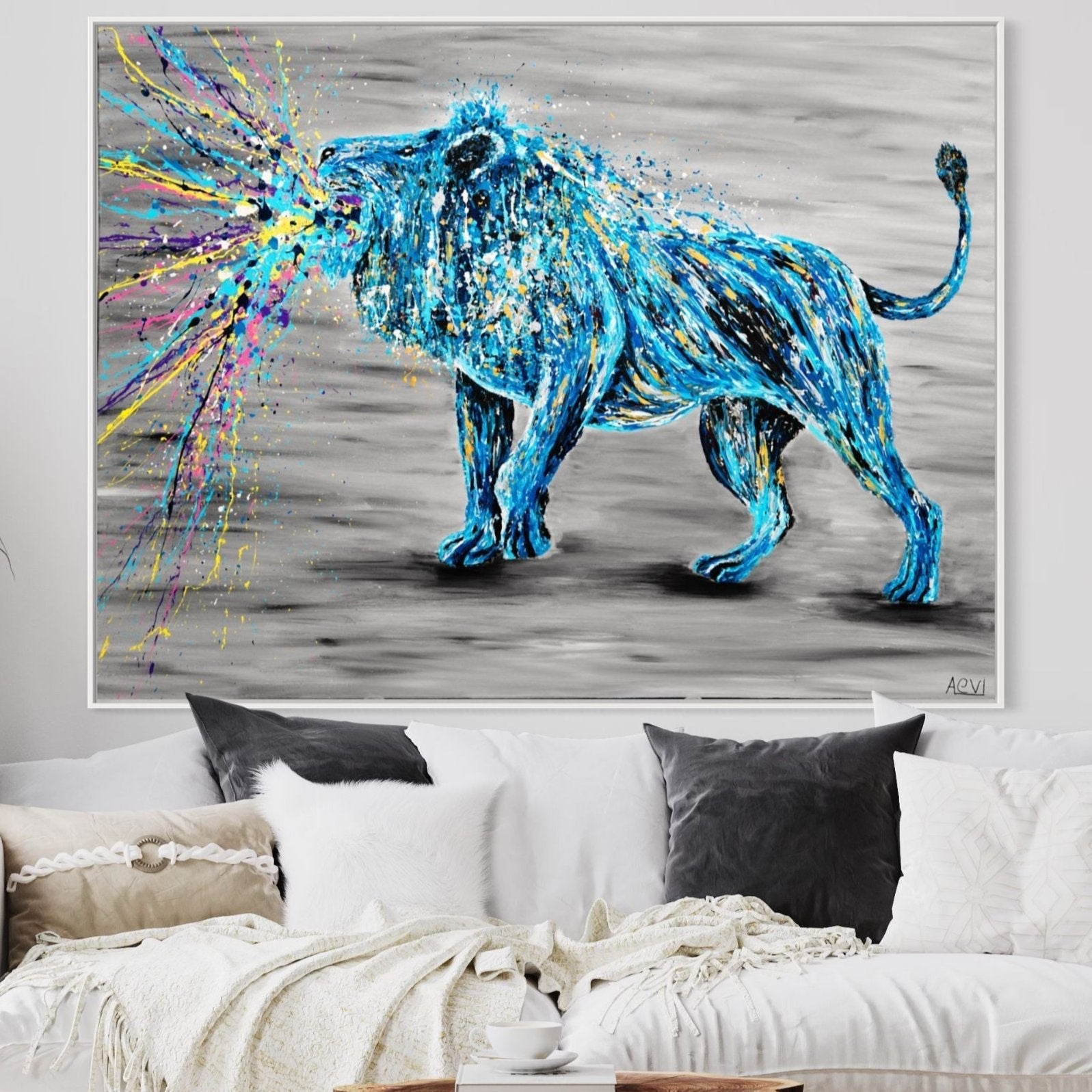 LIMITED EDITION PRINT - Roar of Strength - Canvas BY Albert Levi Art