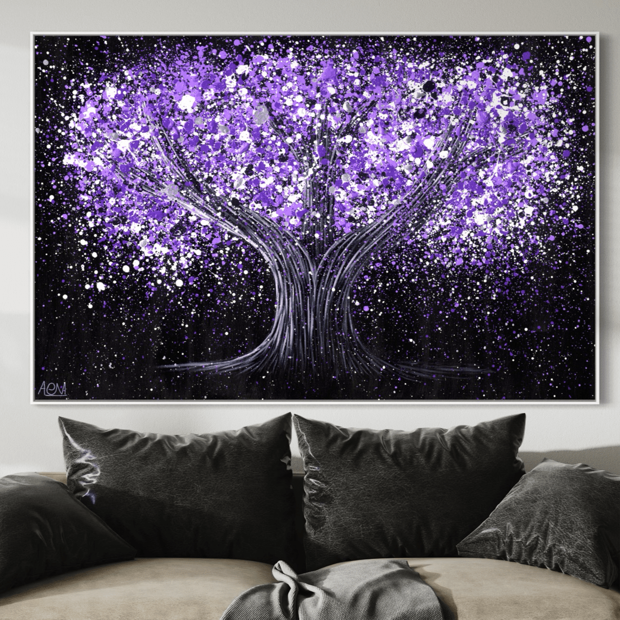 LIMITED EDITION PRINT - Tranquil Purple - Canvas BY Albert Levi Art