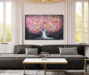 LIMITED EDITION PRINT - Tree of happines - Pink Magic - Canvas BY Albert Levi Art