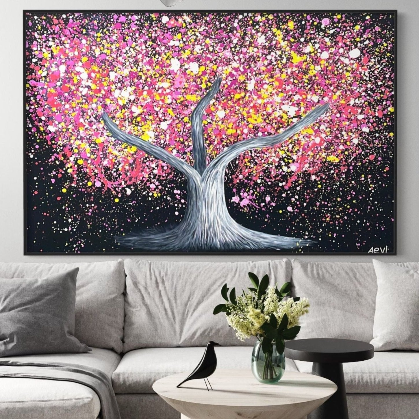 LIMITED EDITION PRINT - Tree of happines - Pink Magic - Canvas BY Albert Levi Art