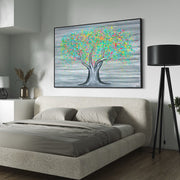 Limited Edition Print - Tree Of Happiness - Colorful Fruits - Canvas BY Albert Levi Art