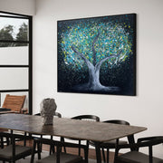 LIMITED EDITION PRINT - Tree of Heppines - Glow in The Dark - Canvas BY Albert Levi Art