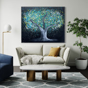 LIMITED EDITION PRINT - Tree of Heppines - Glow in The Dark - Canvas BY Albert Levi Art