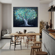 LIMITED EDITION PRINT - Tree of Heppines - Glow in The Dark - Canvas BY Albert Levi Art