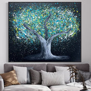 LIMITED EDITION PRINT - Tree of Heppines - Glow in The Dark - Canvas BY Albert Levi Art