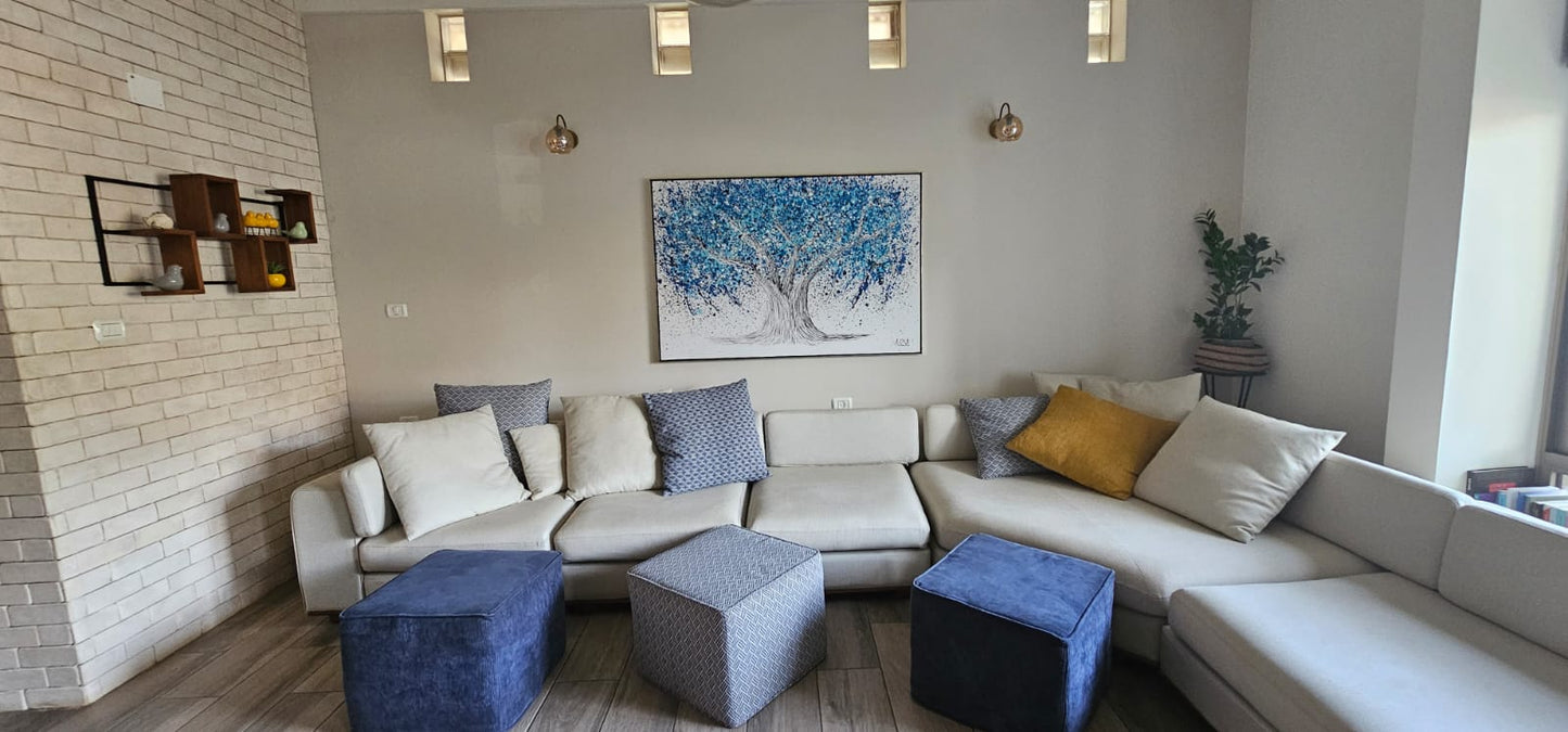 LIMITED EDITION PRINT - Tree of Life - Blue Life - Canvas BY Albert Levi Art
