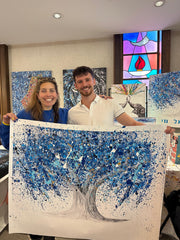 LIMITED EDITION PRINT - Tree of Life - Blue Life - Canvas BY Albert Levi Art