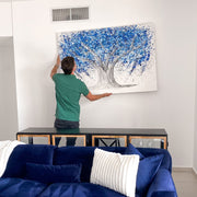 LIMITED EDITION PRINT - Tree of Life - Blue Life - Canvas BY Albert Levi Art