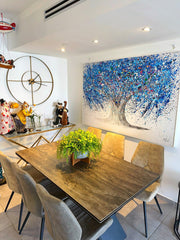 LIMITED EDITION PRINT - Tree of Life - Blue Life - Canvas BY Albert Levi Art